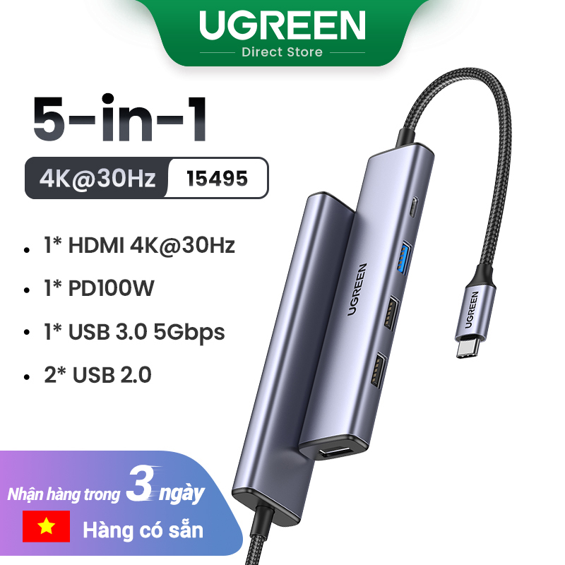 UGREEN 5-in-1 USB C HUB 4K30HZ Type