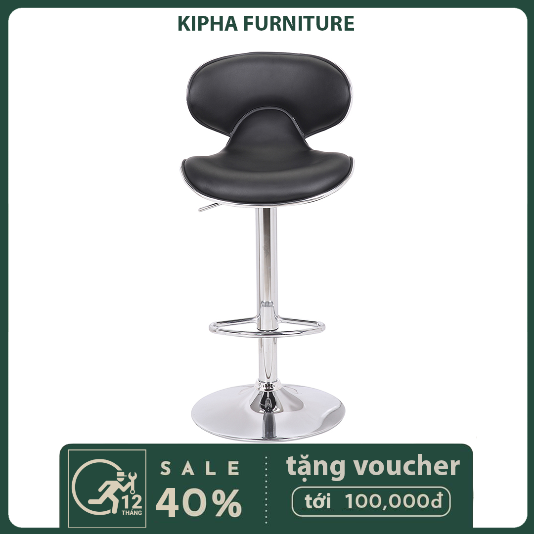 [GHẾ BAR] Ghế Quầy Bar Nhiều Chức Năng, Bọc Nệm Cao Cấp, Chân Kim Loại Mạ Ni-Cr, Xu Hướng Hiện Đại - Nhập Khẩu. BH 12 tháng