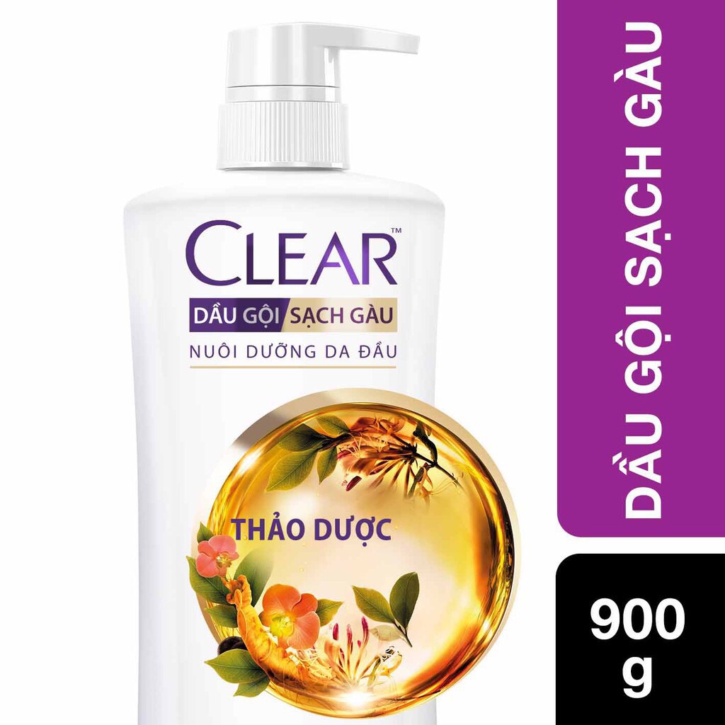 [HCM]CLEAR Dầu Gội Thảo Dược 900 gram hoặc 650 gram ( 9 loại Thảo Dược )