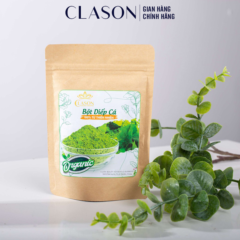 Bột diếp cá Clason nguyên chất giảm mụn giảm thâm dưỡng trắng da 100gr