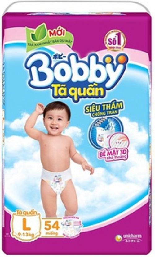 Tã quần bobby l54 miếng hương trà xanh cho bé 9-13kg
