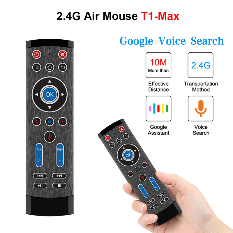 Remote TV Box Fly Air Có Mic Điều Khiển Giọng Nói Và Chuột Bay Không Dây sử dụng cho android tivi box bảo hành 12 tháng T1MAX remote chuột bay