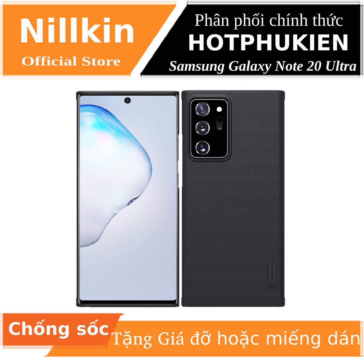 Ốp Lưng Samsung Galaxy Note 20 Ultra chống sốc hiệu Nillkin Super Frosted Shield mặt lưng nhung mịn - Phân phối bởi Hotphukien