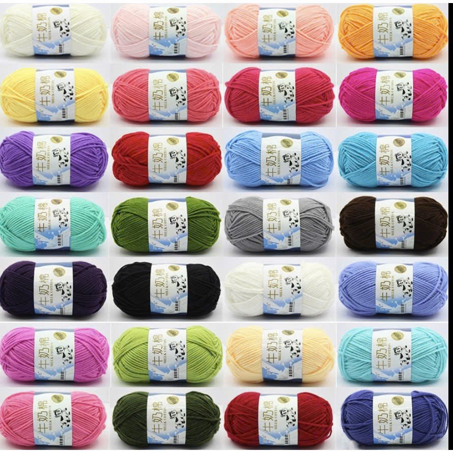 Cuộn len đan móc . Bằng sợi cotton mền mịn chất lượng cao