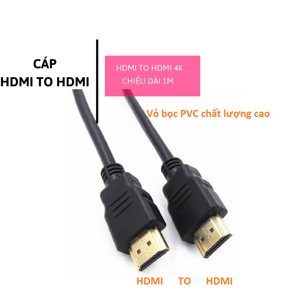 Cáp hdmi senniko dài 1m,đạt chuẩn 4k siêu nét,bảo hành đổi mới 100%,cáp hdmi 2.0 hỗ trợ 3d, 4k