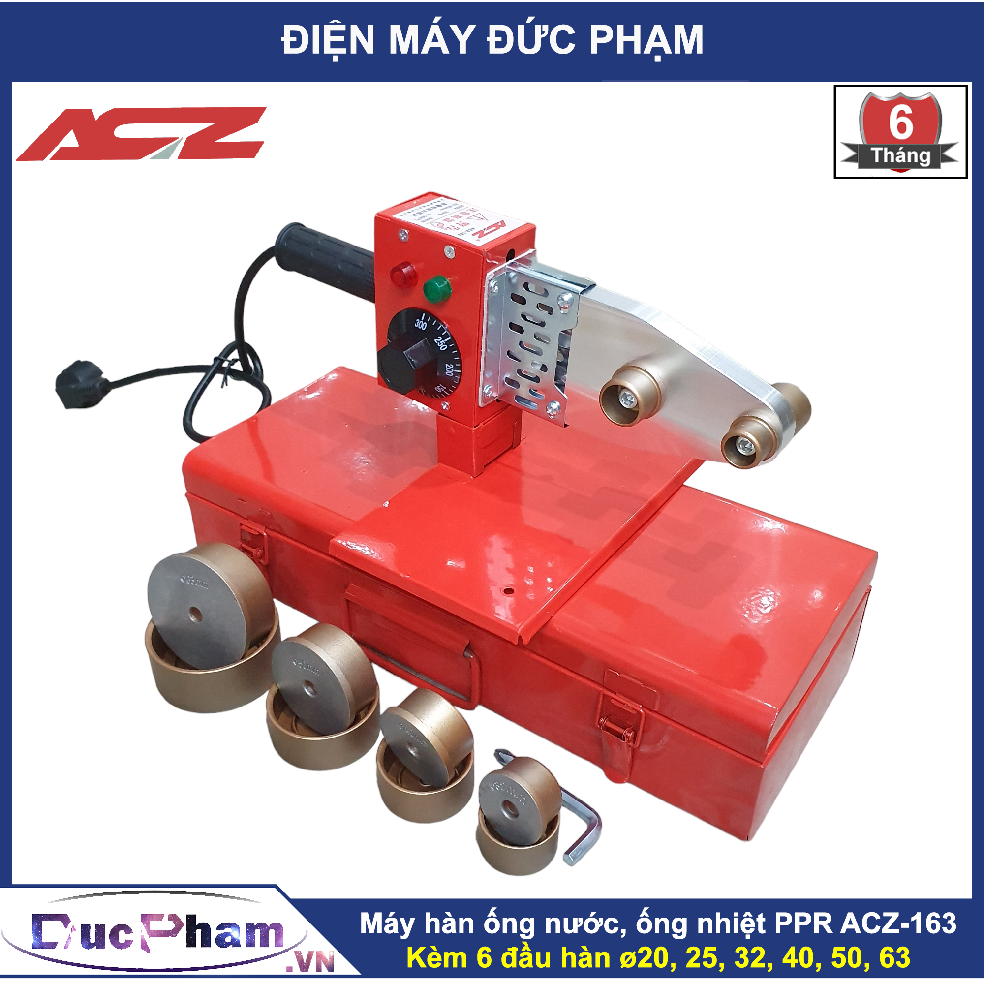 Máy hàn ống chịu nhiệt PPR ACZ-163 ( 20-63 ) | Máy hàn ống nước nóng PPR ACZ-163