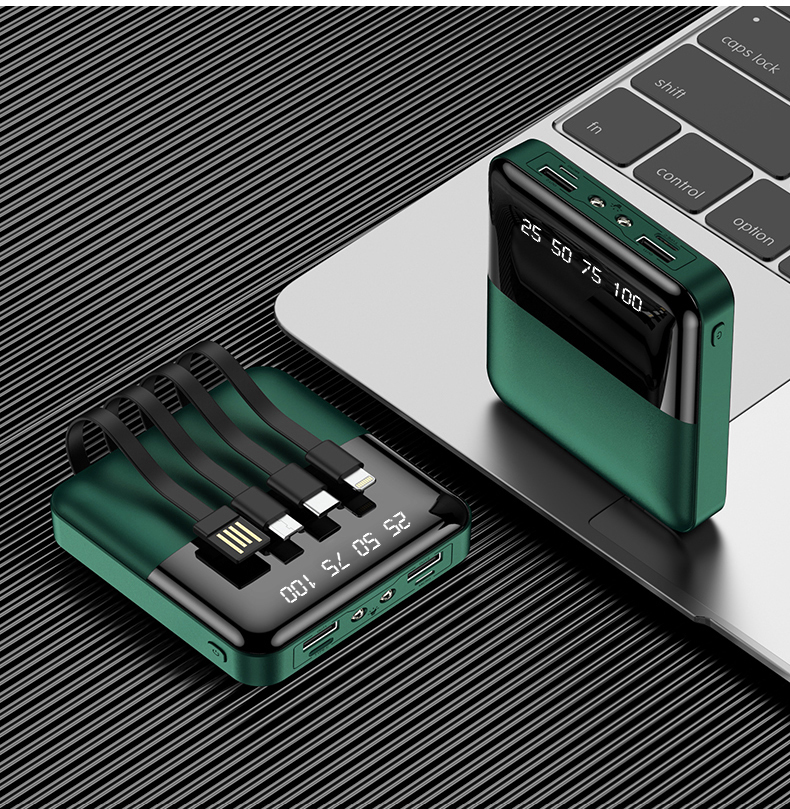 Sạc dự phòng ys-017 20000mah sạc nhanh 10w tích hợp cổng sạc usb type c lightning micro usb