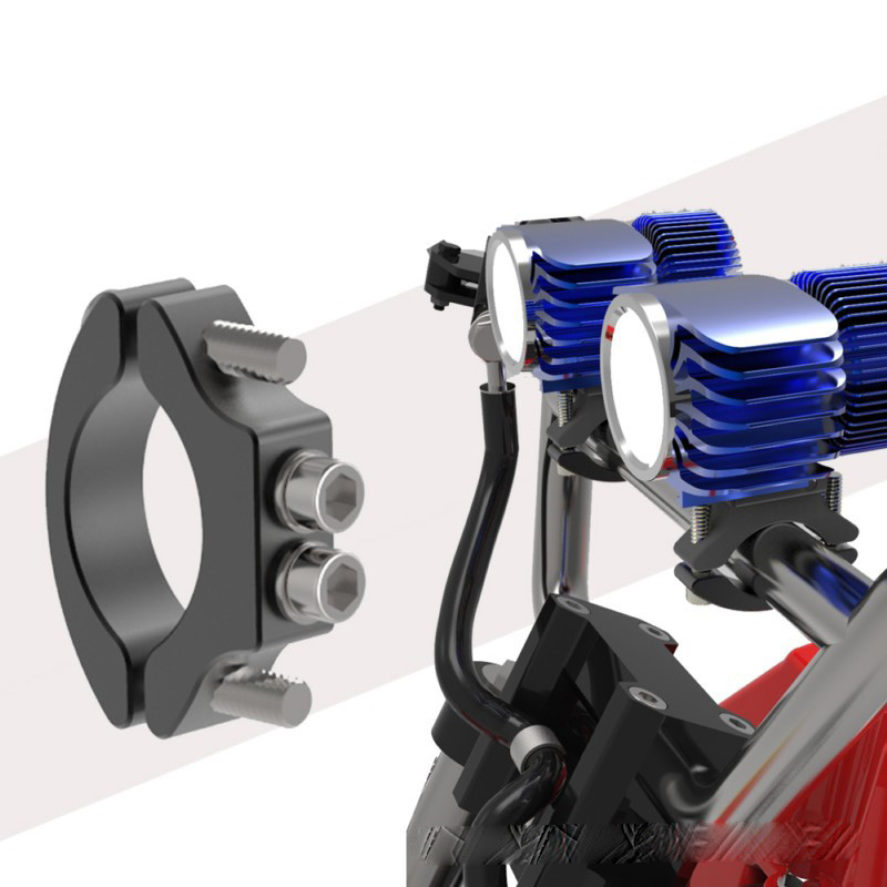 Pát kẹp nhôm CNC kẹp phi 22-36mm lắp đèn xe máy mô tô