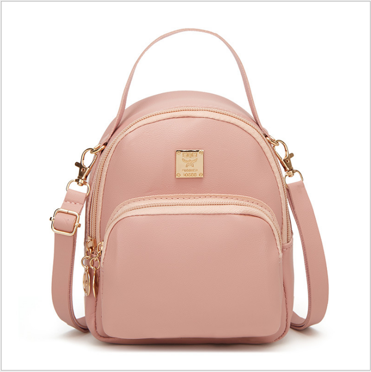 [HCM]Balo Mini Nhỏ Xinh Da Trơn Hồng Phấn