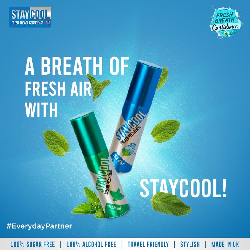 Xịt Thơm Miệng StayCool Breath Freshener 6 Mùi Hương Nồng Nàn Quyến Rũ.