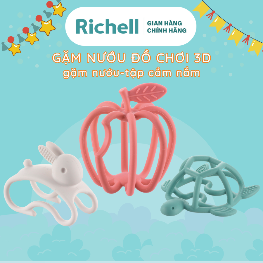 Gặm nướu đồ chơi 3d silicone richell | baby