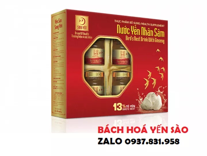 Song yến - combo 2 hộp nước yến nhân sâm 13% tổ yến