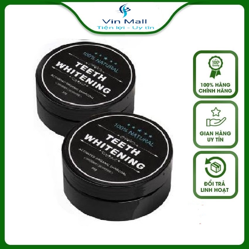 Bộ 2 Hộp Bột Trắng Răng Tẩy Ố Vàng Răng Than Tre Hoạt Tính Teeth Whitening - Mẫu mới