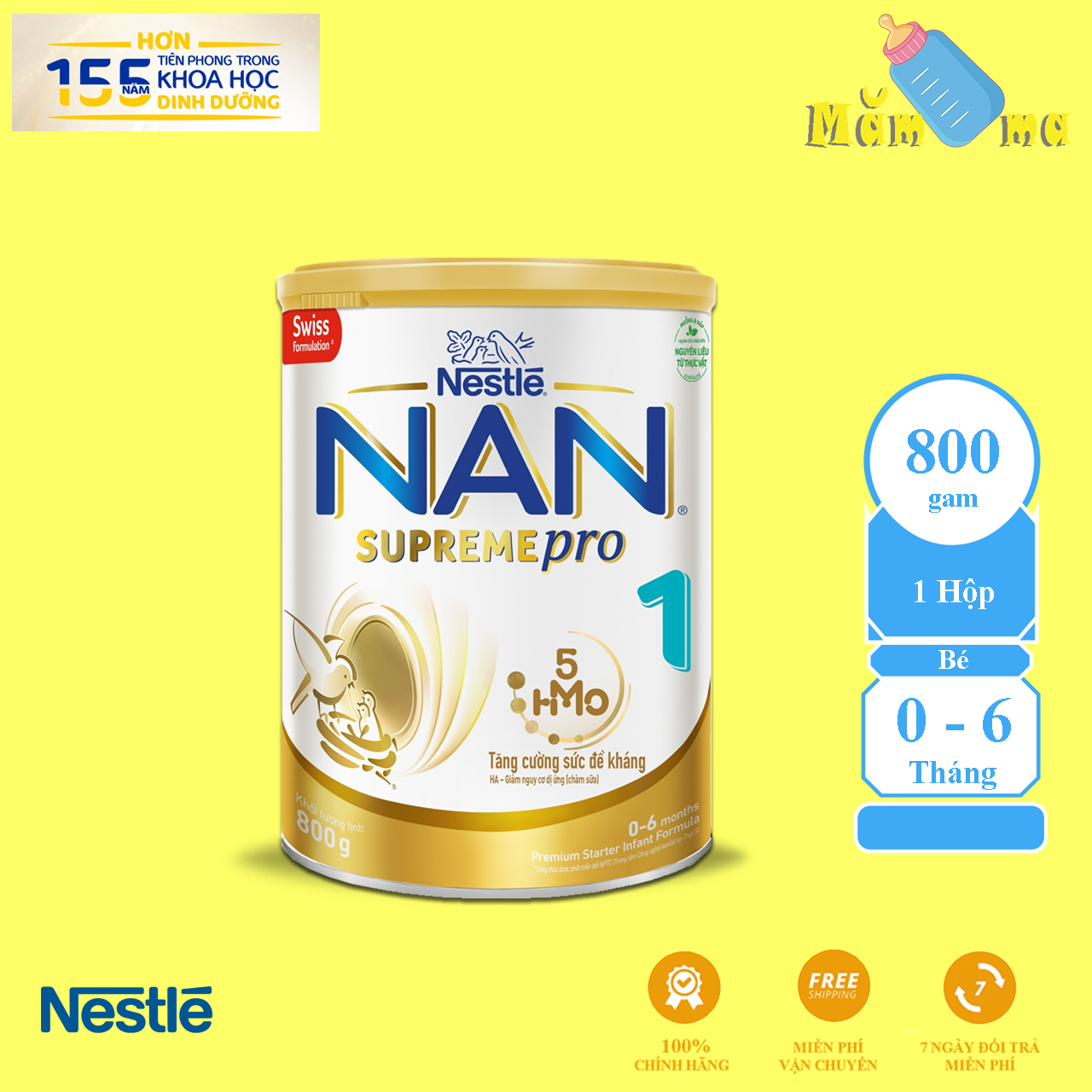 Sữa Bột NAN Supremepro số 1 cho trẻ từ 0-6 tháng tuổi