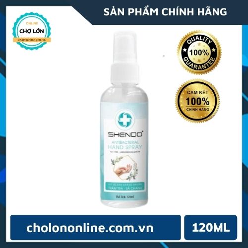 Xịt rửa tay vệ sinh kháng khuẩn shendo hương tràm trà - sả chanh 120ml