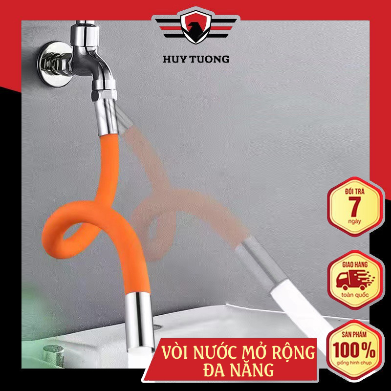 Ống nối vòi nước, khớp nối vòi nước đa chức năng kéo dài bẻ cong 720 độ thiết kế phù hợp vòi hồ, vòi chén vòi ban công- Huy Tưởng