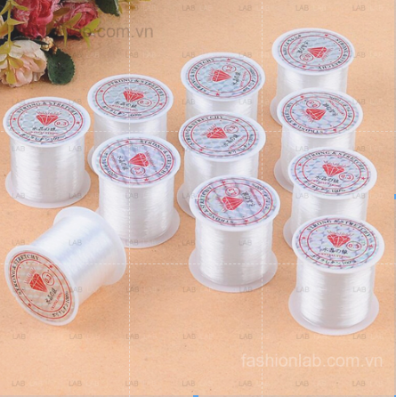 Dây cước xỏ chuỗi vòng cườm hạt đính kết - 0.2mm