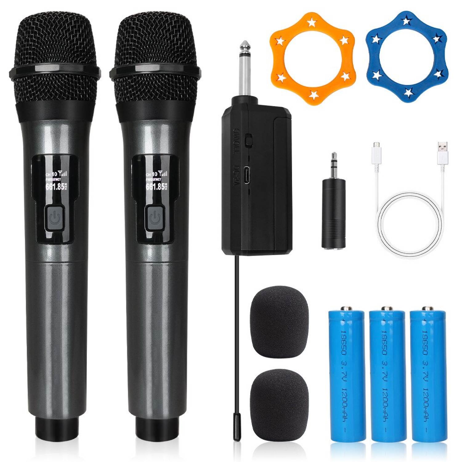 Micro Karaoke Loa Bluetooth Cầm Tay Giá Tốt, Hát Hay Nhất, Micro Wireless SE888 PLUS 2 Channels UHF , Lọc Âm Chống Hú Tốt, Sài Được Cho Tất Cả Các Loại Loa Kéo, Aamly, Hệ Thống Âm Thanh Gia Đình, Được Thiết Kế Nhỏ Gọn Ầm Chắc Chắc