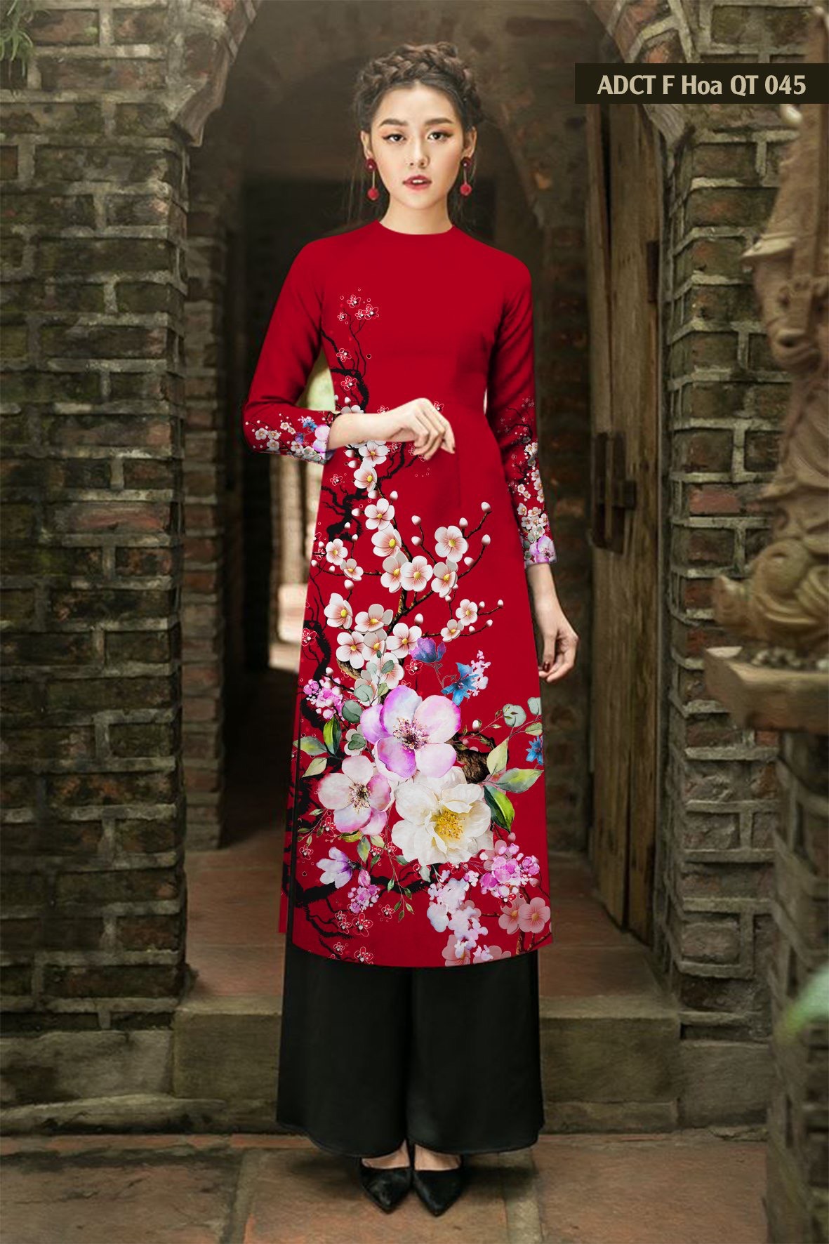 Áo cách tân tết hoa đào mới nhất