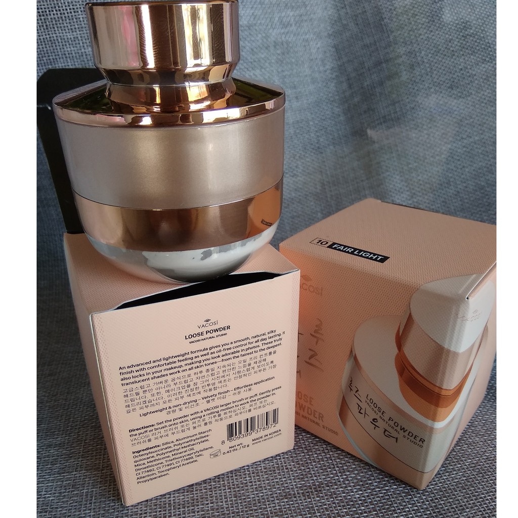 Phấn phủ bột mịn siêu kiềm dầu Vacosi Natural Studio Loose Powder