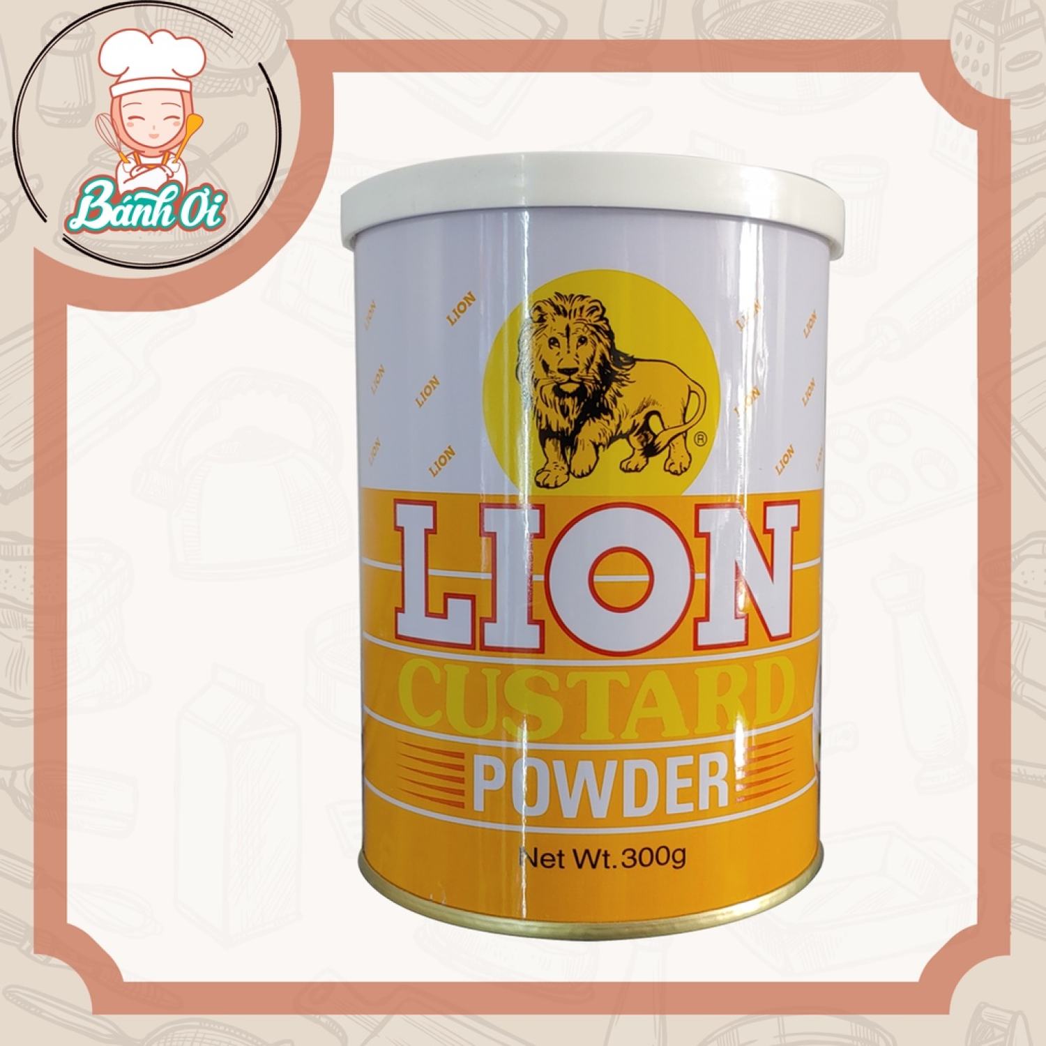 Bột sư tử/ bột trứng lion custard powder - lon 300gr