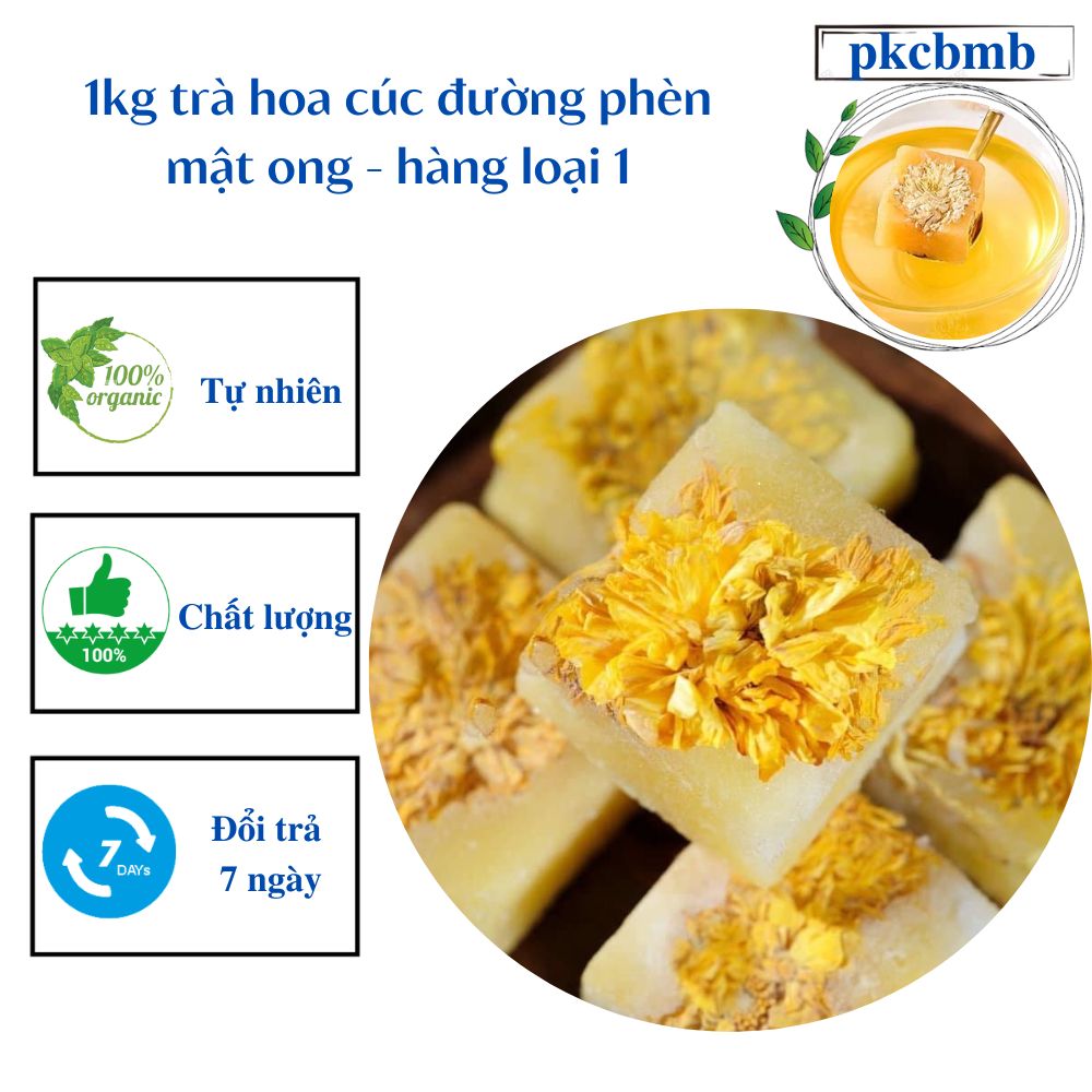 1kg trà hoa cúc đường phèn mật ong - hàng loại 1