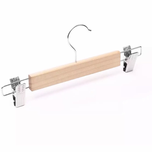 Combo 5 kẹp gỗ vàng, thân gỗ sơn chống thấm. Đầu kẹp là thép không gỉ