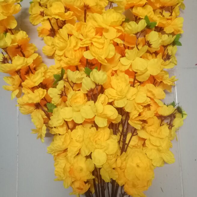 1 cành hoa mai cánh lớn - 1 mét