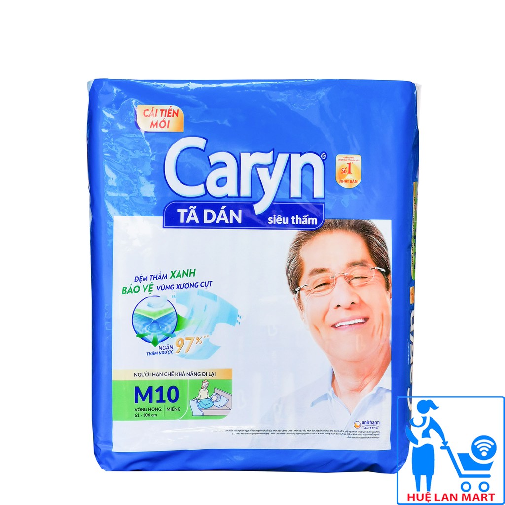 Caryn ultra-absorbent nappy stick diapers size M10 hips 61-106cm