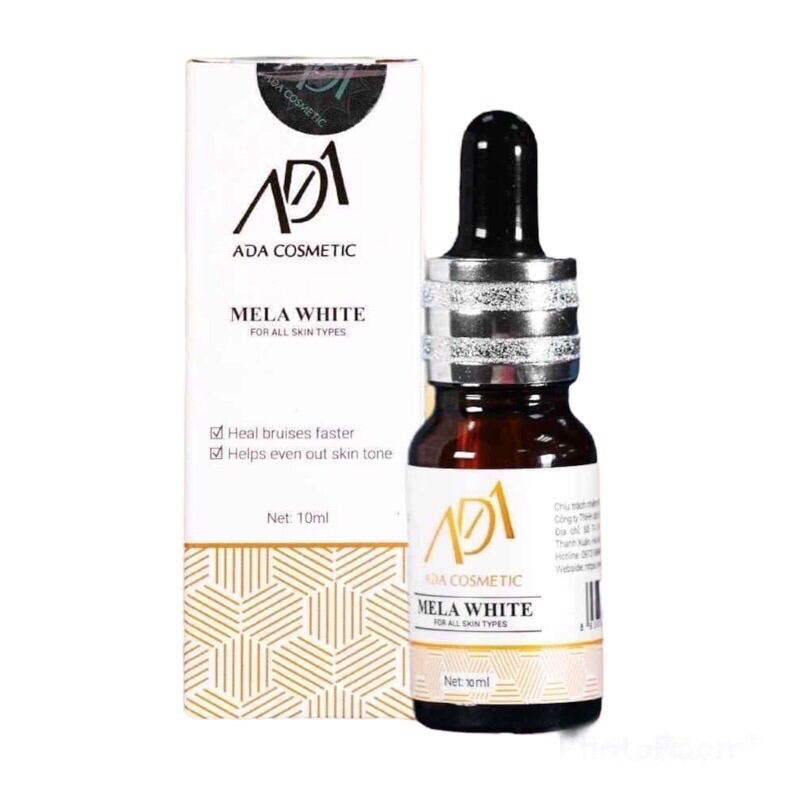 Serum căng bóng mờ thâm mela white-ada group-10ml