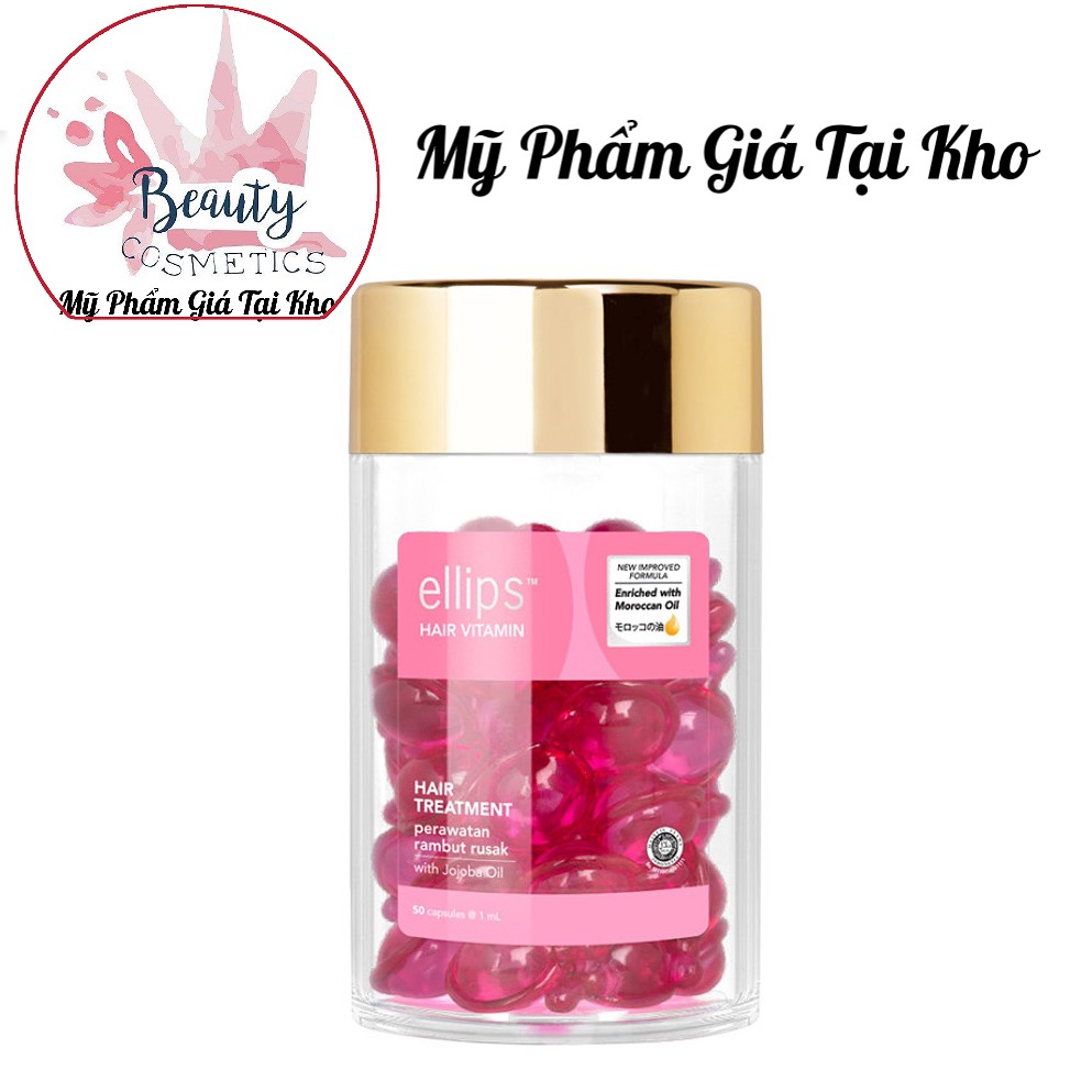 Serum Vitamin Dưỡng Tóc Phục Hồi Hư Tổn Ellips Hair VITAMIN Hair Treatment (Hộp 50 Viên) 50g