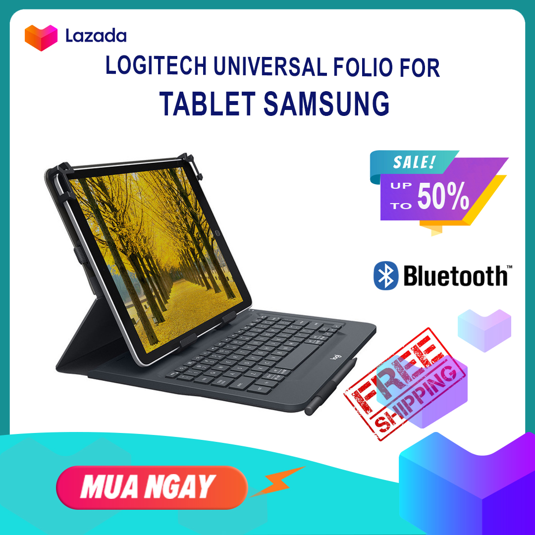 Bàn Phím Bluetooth Cho Máy Tính Bảng Samsung-Galaxy Tab A Hiệu Logitech Universal Folio