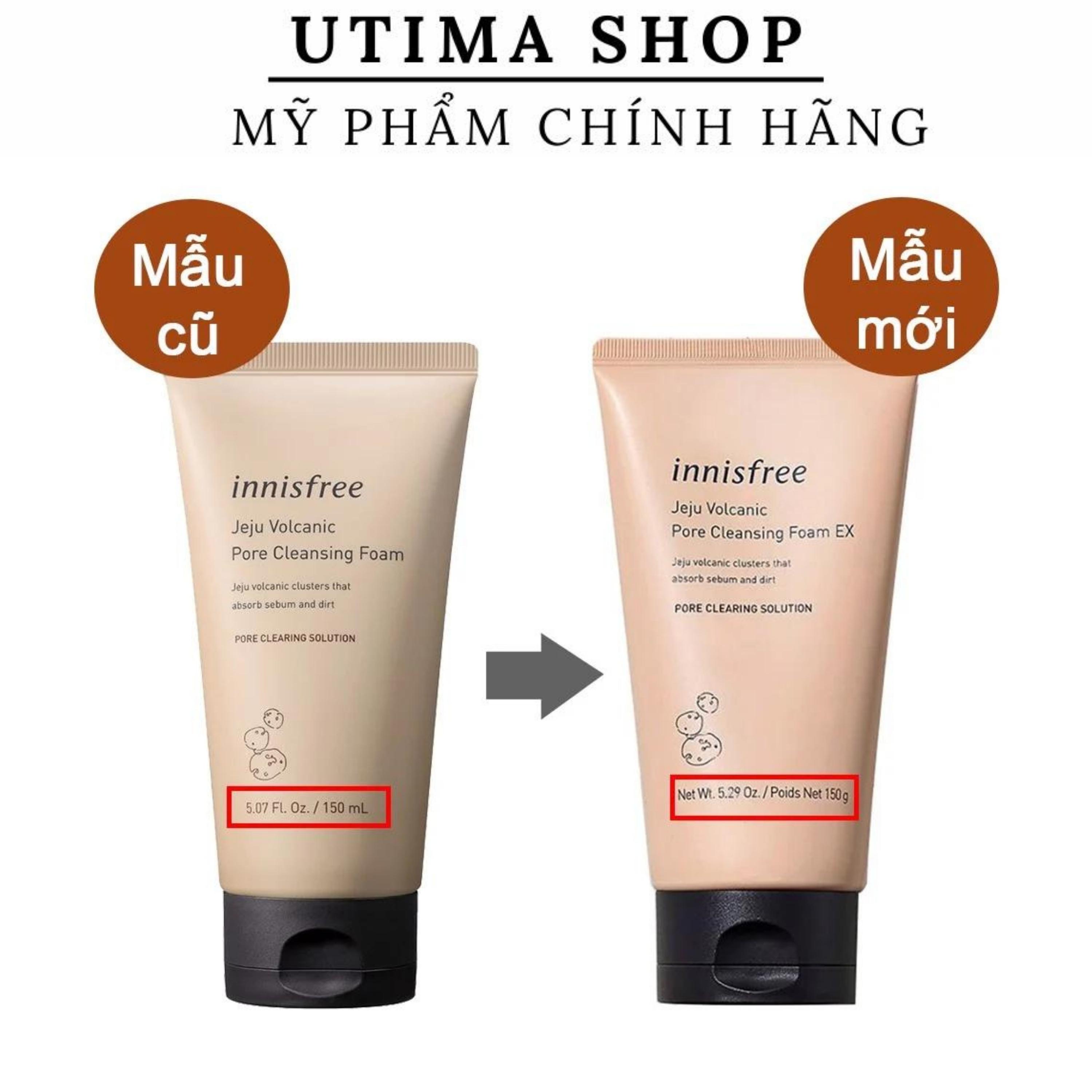 Sữa Rửa Mặt Tro Núi Lửa Innisfree Super Volcanic Pore Micellar Cleansing Foam 2x 150ml Utima shop