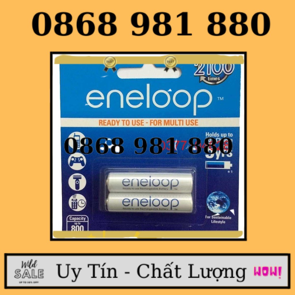 Pin sạc AAA panasonic Eneloop 800mah BK-4MCCE/2BT