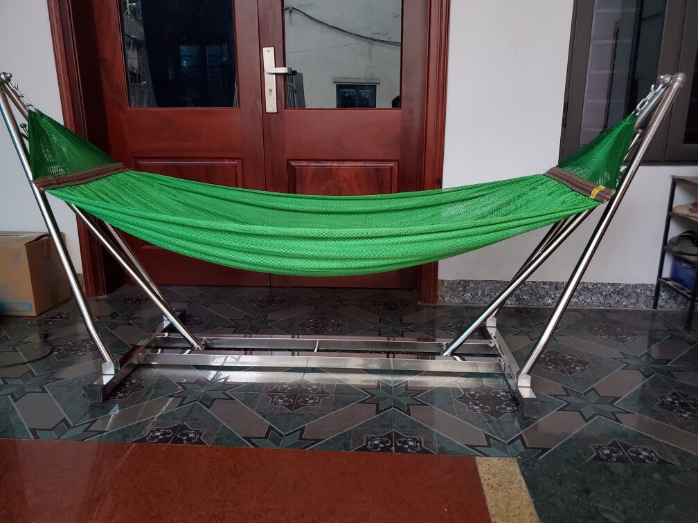 ( RẺ VÔ ĐỊCH) Võng xếp Khung Inox thang vuông chất lượng cao- kèm lưới theo phân loại