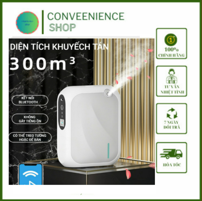 Máy Xông Tinh Dầu XS105 Máy Khuyếch Tán Tinh Dầu WC Spa Khách Sạn Diện Tích 100m2 Kết Nối Bluetooth