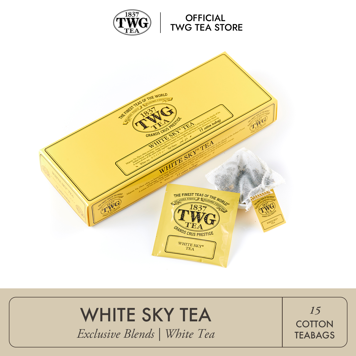 Trà TWG Tea - White Sky Tea (2.5g x 15 túi lọc) | Trà Trắng