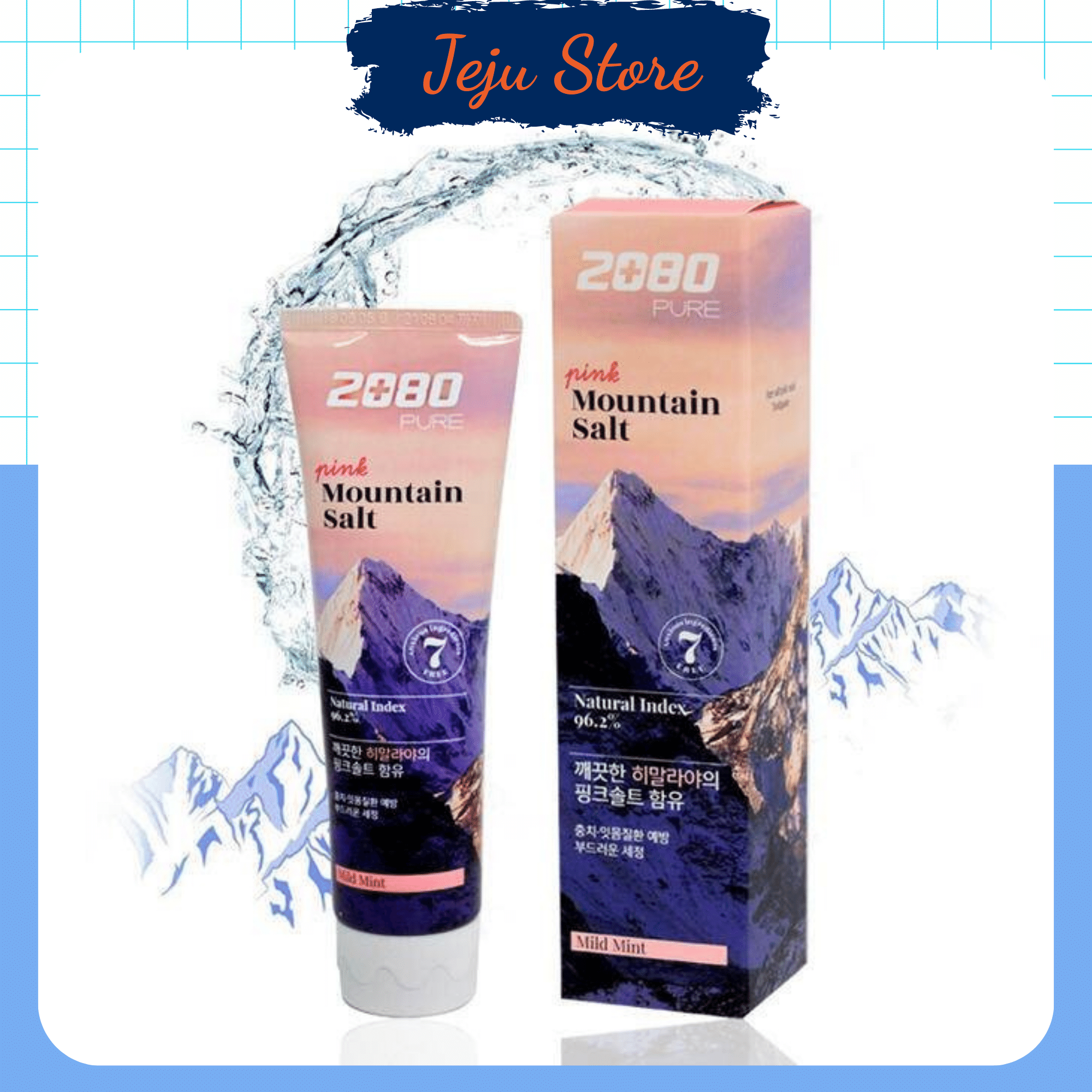 Kem đánh răng muối hồng 2080 himalaya pure mountain salt hàn quốc 120g