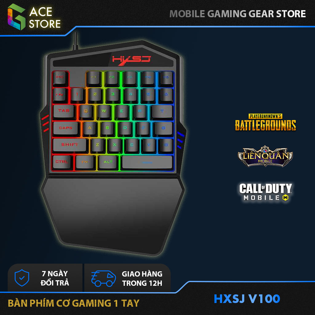Bàn phím bán cơ một tay hxsj v100
