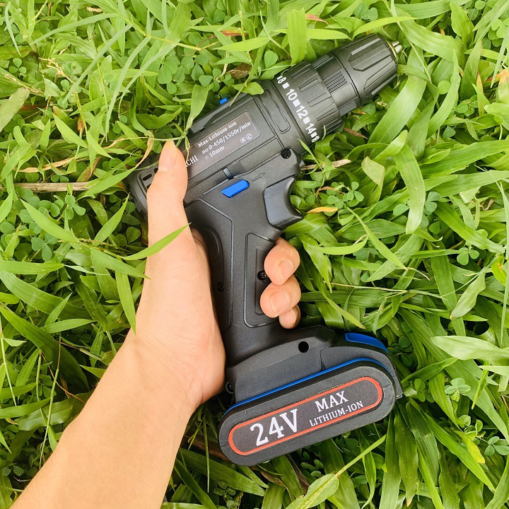 Khoan pin 24v tặng 4 mũi khoan + bắt vít + khoan pin 24v