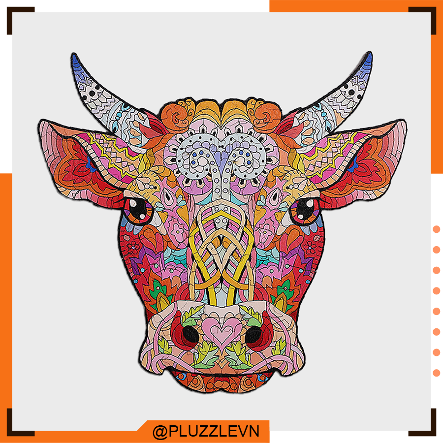 Puzzle Bộ Xếp Hình Gỗ 12 Con Giáp bởi PLUZZLE - Hình con Trâu - Sửu – PZ132