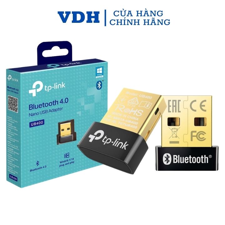 Usb bluetooth Tplink UB400, Thiết bị kết nối bluetooth 4.0 qua cổng usb chính hãng dùng cho máy tính - VDH STORE