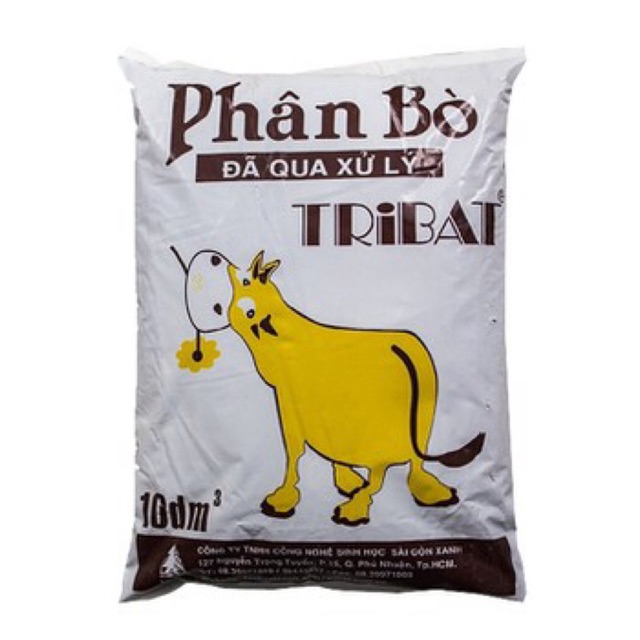 Phân bò nguyên chất đã qua xử lí tribat - phân hữu cơ sinh học đã qua xử lý - phân bò ủ hoai mục
