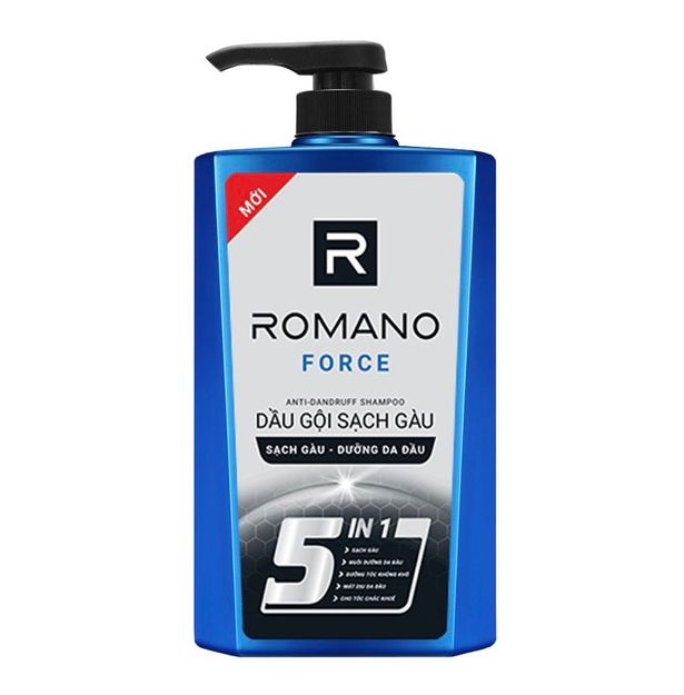 Dầu gội Sạch Gàu Romano Force 5 in1 650g