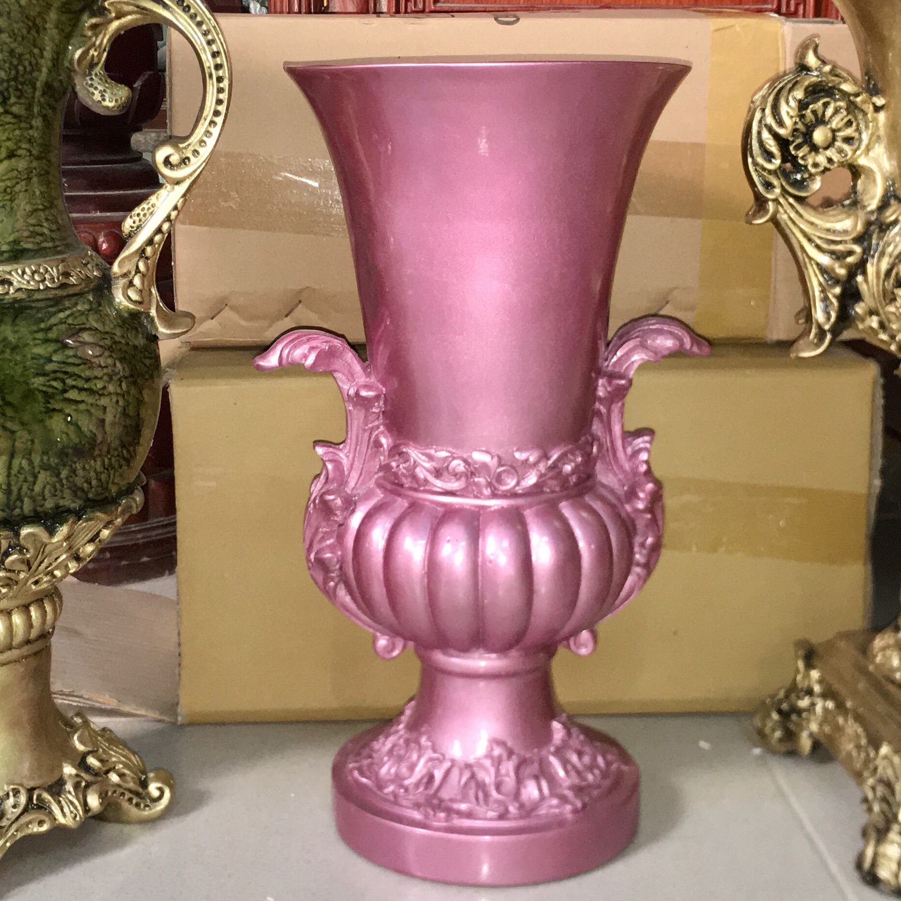 [TOP BÁN CHẠY] Bình hoa composite mã sen hoa, bao vỡ, kiểm tra hàng, freeship, Mỹ nghệ shop bình hoa cao cấp