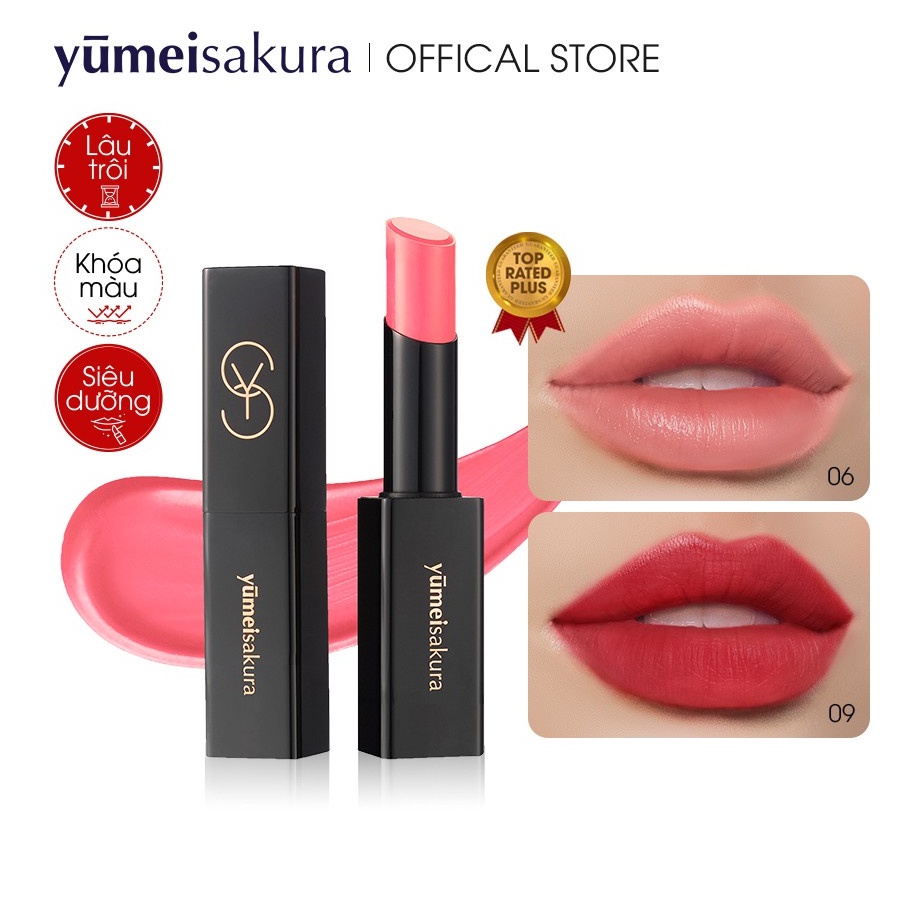 Son Siêu Dưỡng Khóa Màu Hồng Nude - YMS06 - Dòng Collagen Boosting Yumeisakura
