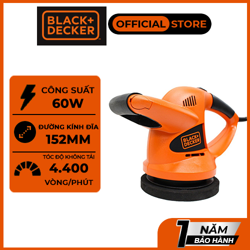 Máy đánh bóng xe hơi 60W - 6''/152mm Black+Decker KP600-B1