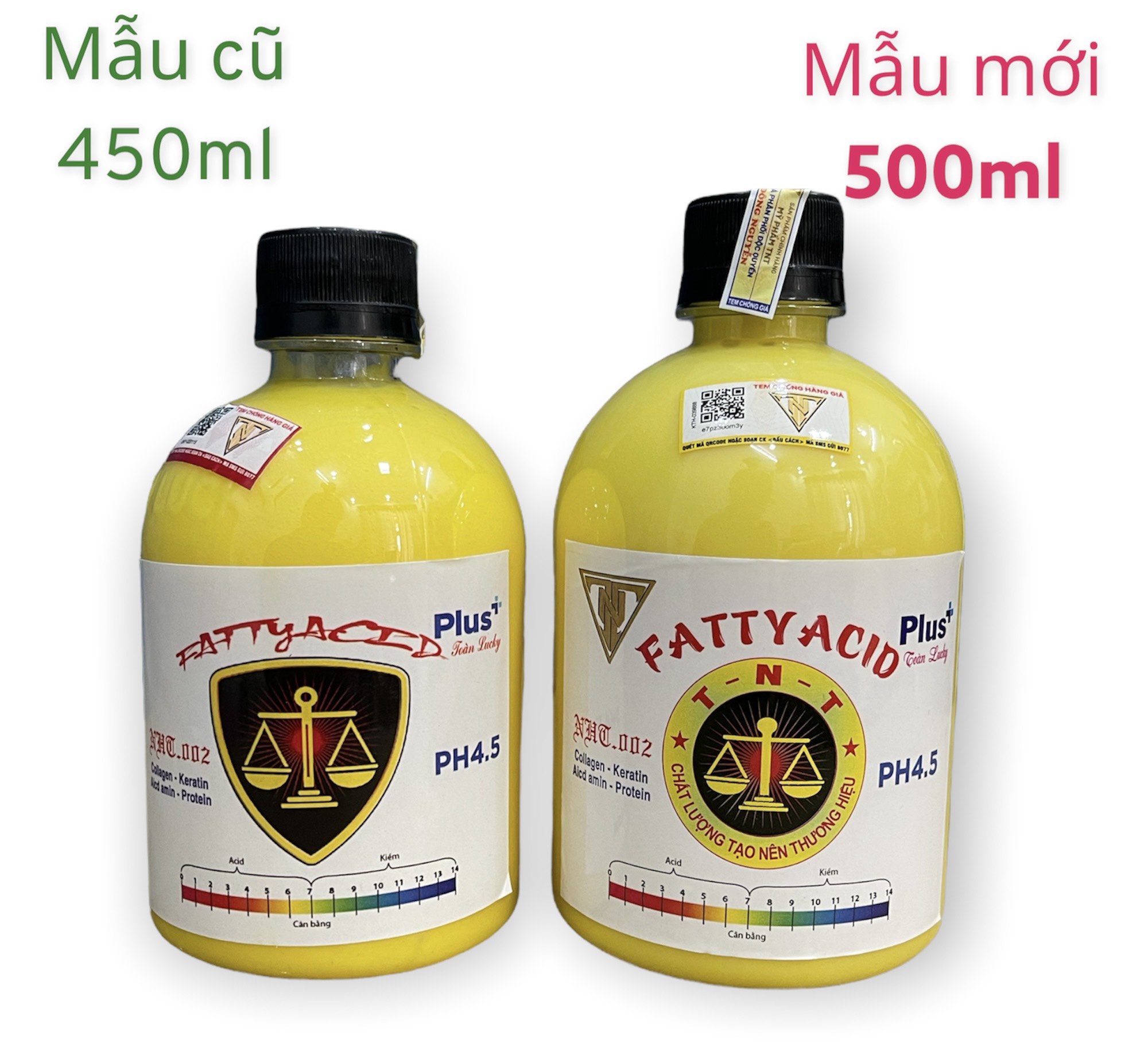 Acid béo TNT 450ml hỗ trợ uốn duỗi, nhuộm, cân bằng PH, khử kiềm