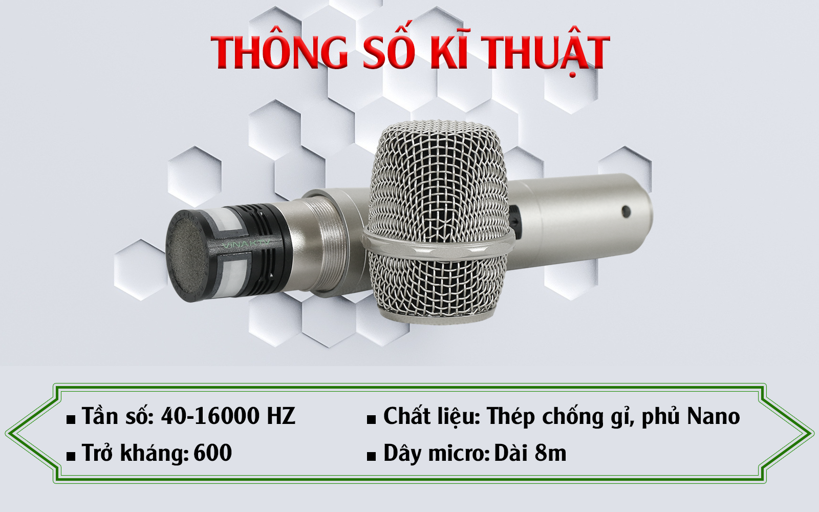Micro karaoke có dây vinaktv vn-900 pro