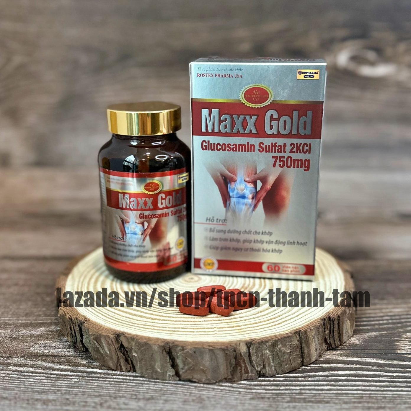 Viên uống MAXXGOLD bổ sung glucosamine, hỗ trợ xương khớp - Hộp 60 viên